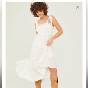 NWT Altar’d State tie shoulder midi dress.